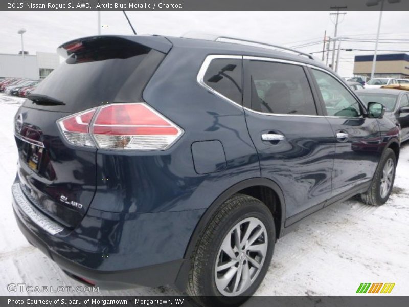 Arctic Blue Metallic / Charcoal 2015 Nissan Rogue SL AWD