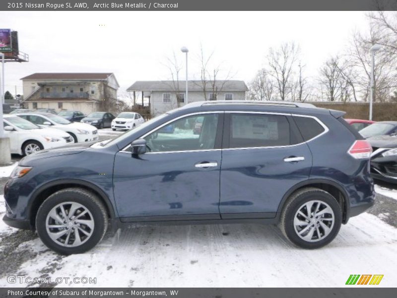 Arctic Blue Metallic / Charcoal 2015 Nissan Rogue SL AWD