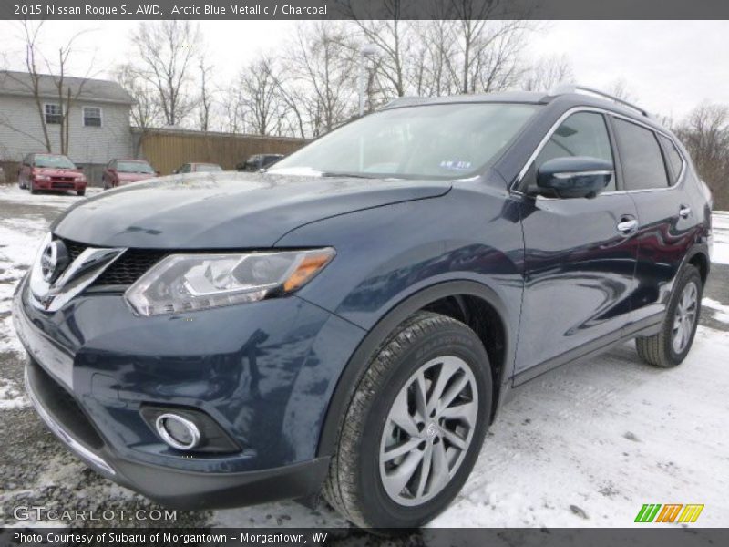 Arctic Blue Metallic / Charcoal 2015 Nissan Rogue SL AWD