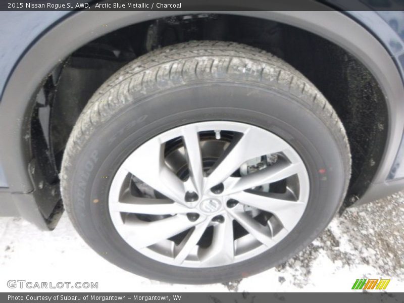 Arctic Blue Metallic / Charcoal 2015 Nissan Rogue SL AWD