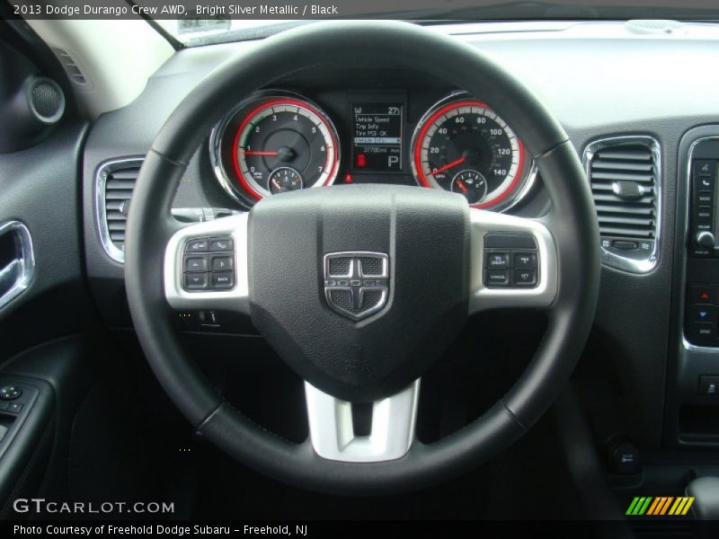 Bright Silver Metallic / Black 2013 Dodge Durango Crew AWD