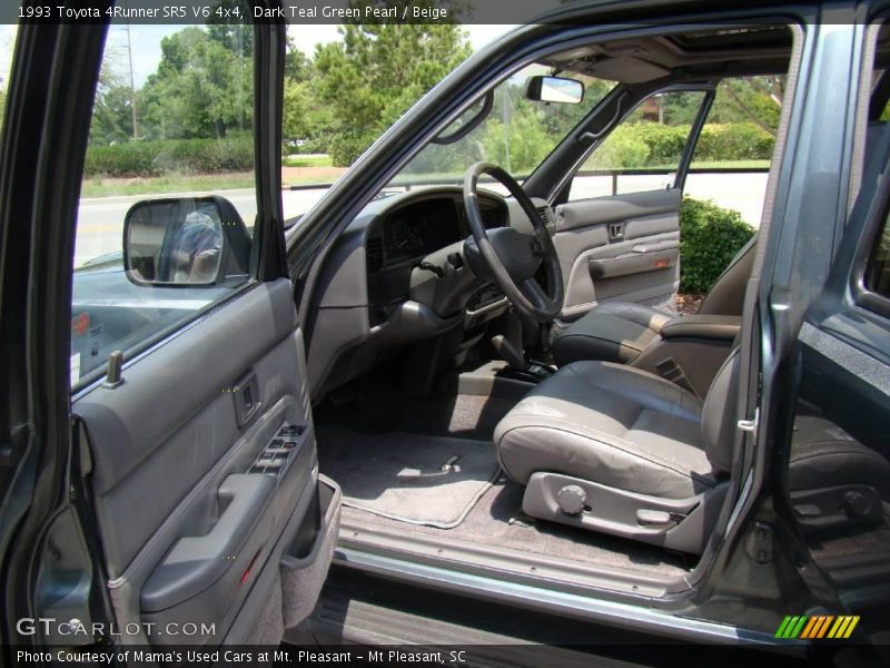 Dark Teal Green Pearl / Beige 1993 Toyota 4Runner SR5 V6 4x4
