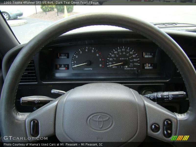 Dark Teal Green Pearl / Beige 1993 Toyota 4Runner SR5 V6 4x4
