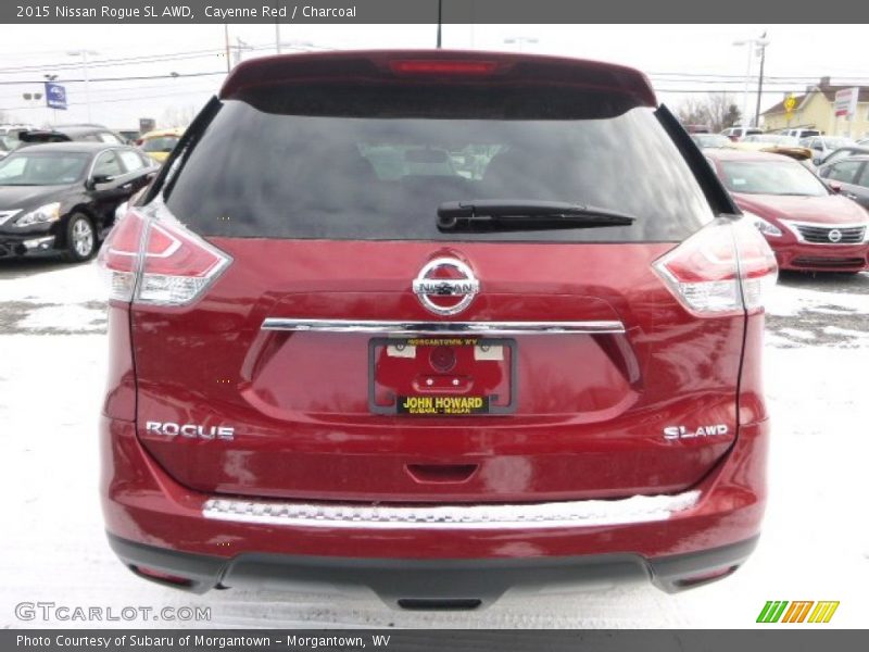 Cayenne Red / Charcoal 2015 Nissan Rogue SL AWD