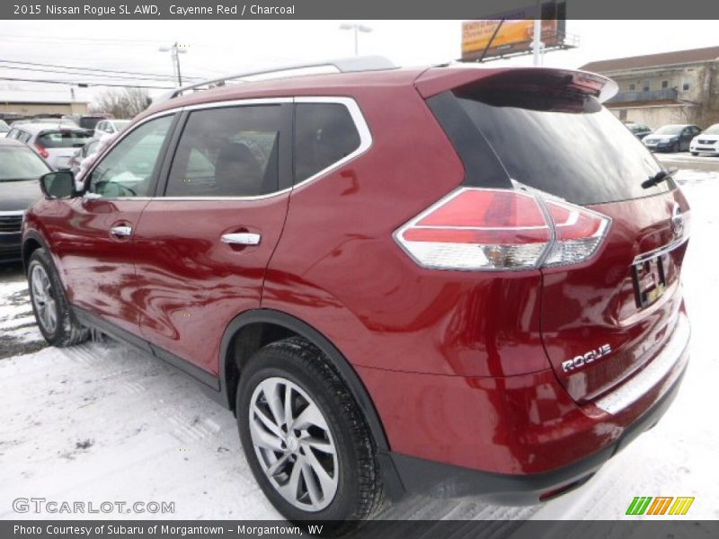 Cayenne Red / Charcoal 2015 Nissan Rogue SL AWD