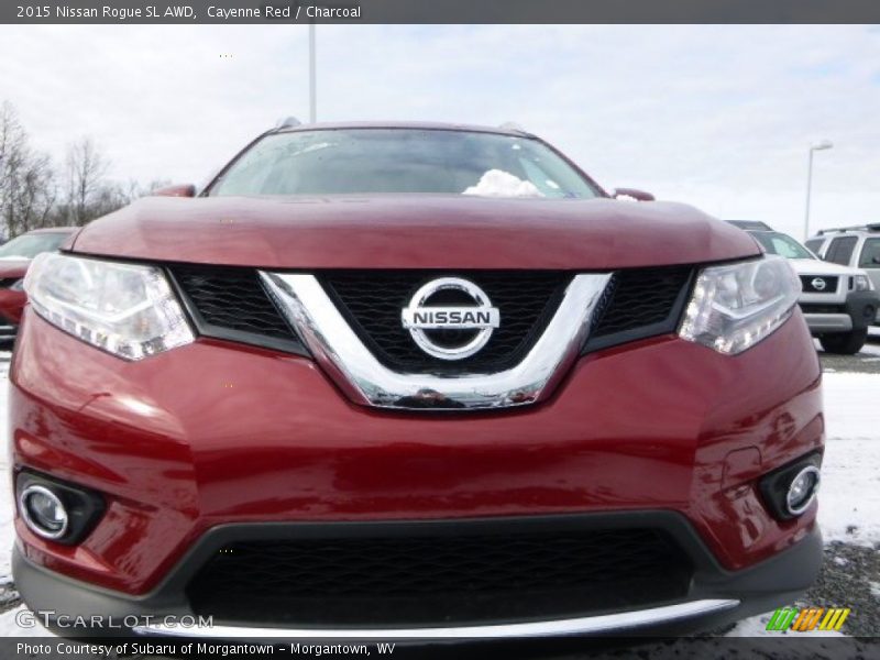 Cayenne Red / Charcoal 2015 Nissan Rogue SL AWD