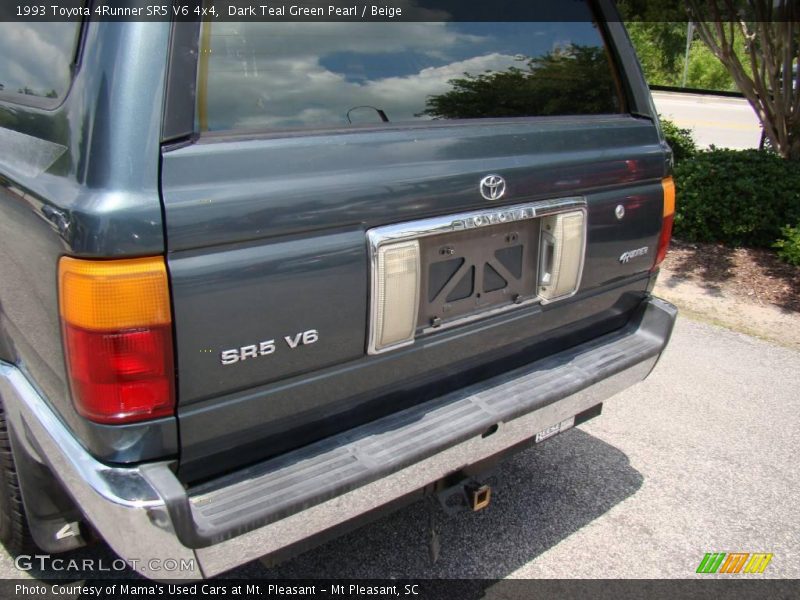 Dark Teal Green Pearl / Beige 1993 Toyota 4Runner SR5 V6 4x4