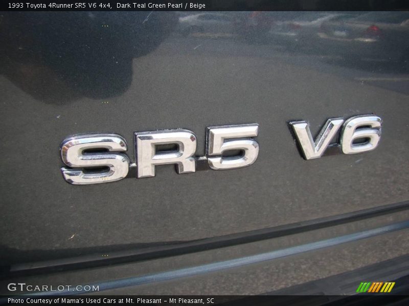 Dark Teal Green Pearl / Beige 1993 Toyota 4Runner SR5 V6 4x4