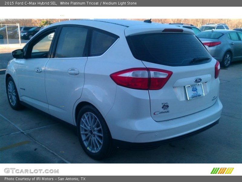 White Platinum Tricoat / Medium Light Stone 2015 Ford C-Max Hybrid SEL