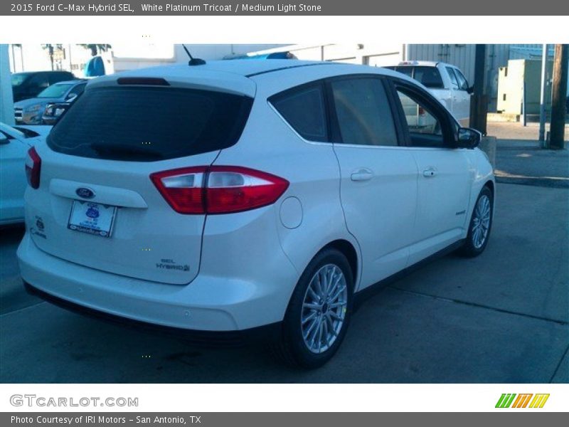 White Platinum Tricoat / Medium Light Stone 2015 Ford C-Max Hybrid SEL
