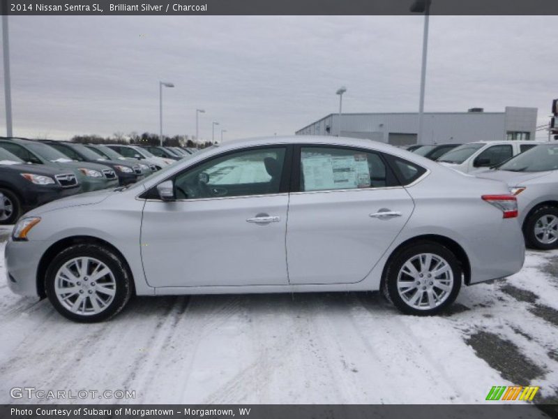 Brilliant Silver / Charcoal 2014 Nissan Sentra SL