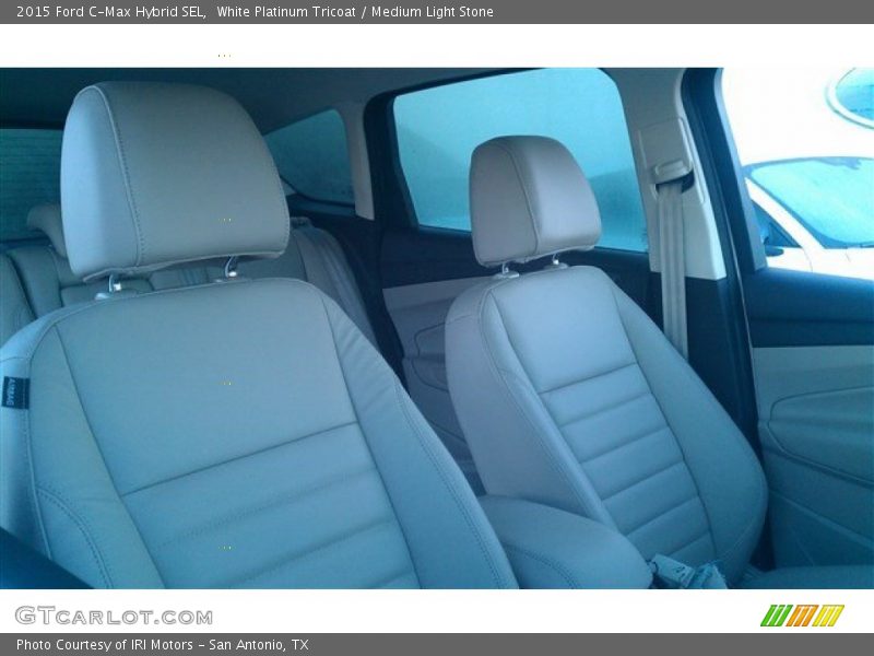 White Platinum Tricoat / Medium Light Stone 2015 Ford C-Max Hybrid SEL