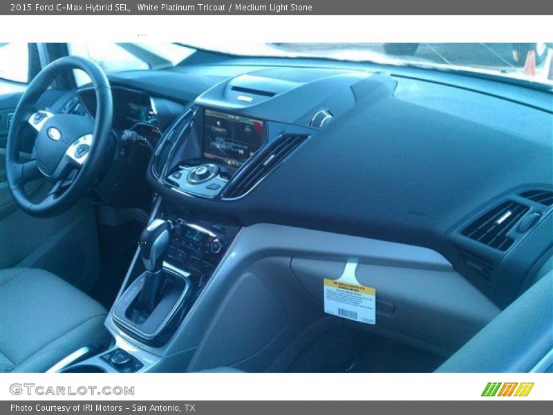 White Platinum Tricoat / Medium Light Stone 2015 Ford C-Max Hybrid SEL