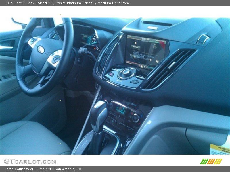 White Platinum Tricoat / Medium Light Stone 2015 Ford C-Max Hybrid SEL