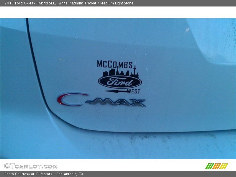 White Platinum Tricoat / Medium Light Stone 2015 Ford C-Max Hybrid SEL