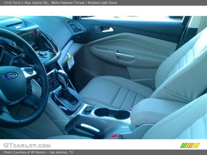 White Platinum Tricoat / Medium Light Stone 2015 Ford C-Max Hybrid SEL