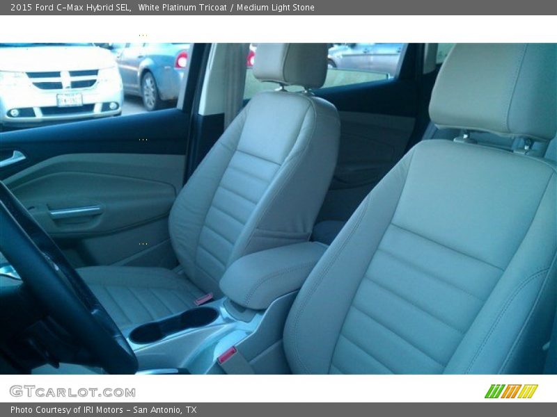 White Platinum Tricoat / Medium Light Stone 2015 Ford C-Max Hybrid SEL