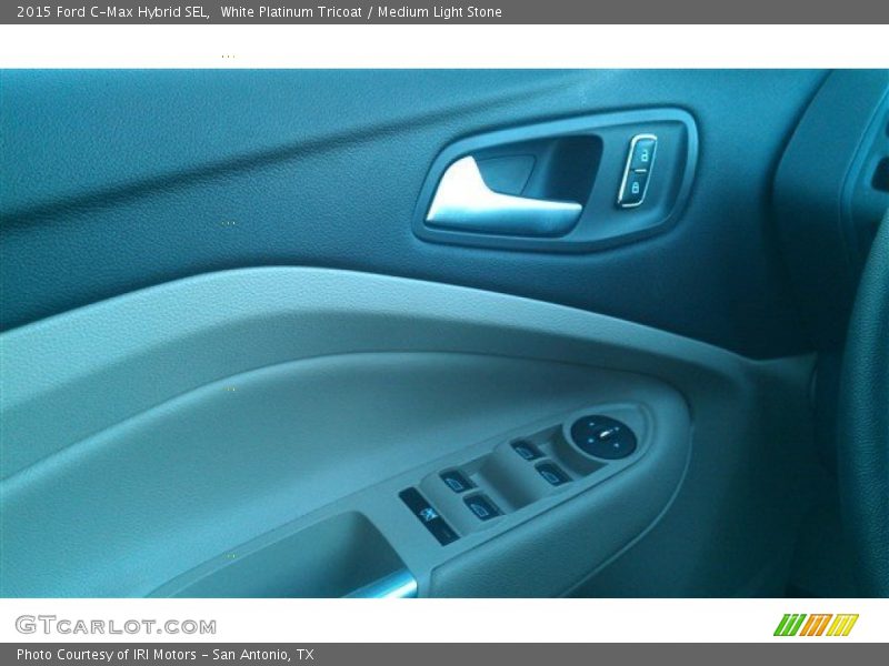 White Platinum Tricoat / Medium Light Stone 2015 Ford C-Max Hybrid SEL