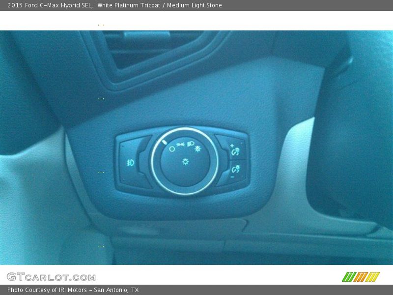 White Platinum Tricoat / Medium Light Stone 2015 Ford C-Max Hybrid SEL