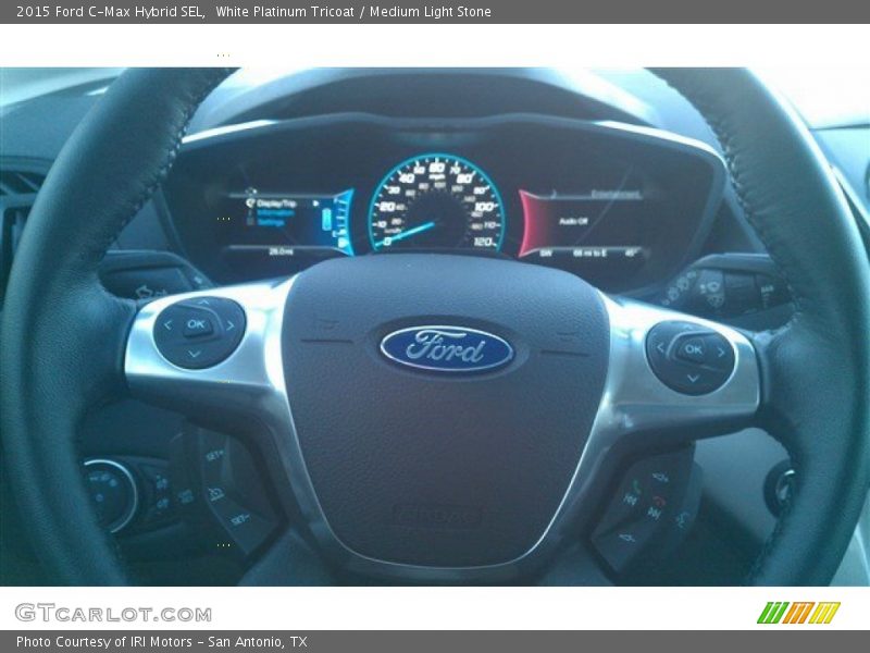 White Platinum Tricoat / Medium Light Stone 2015 Ford C-Max Hybrid SEL