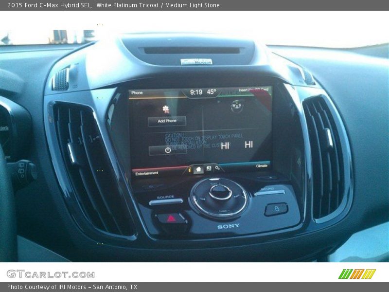 White Platinum Tricoat / Medium Light Stone 2015 Ford C-Max Hybrid SEL