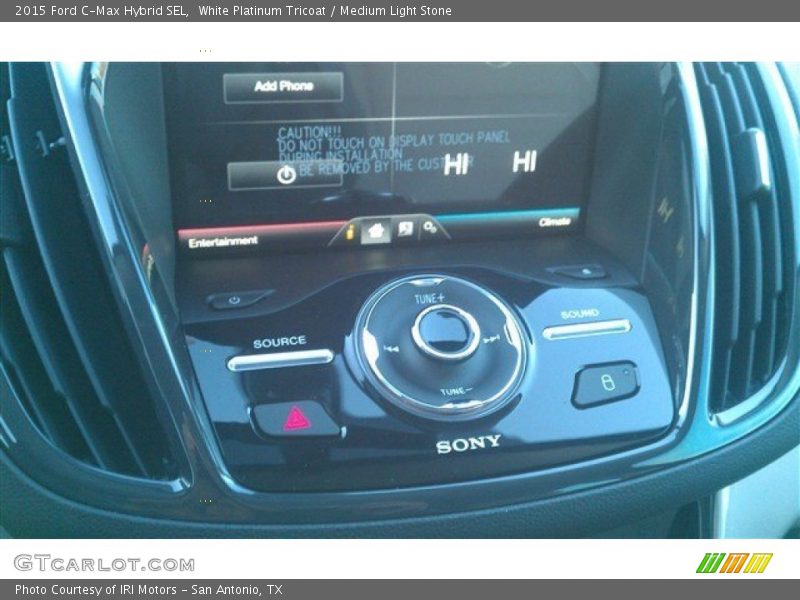 White Platinum Tricoat / Medium Light Stone 2015 Ford C-Max Hybrid SEL