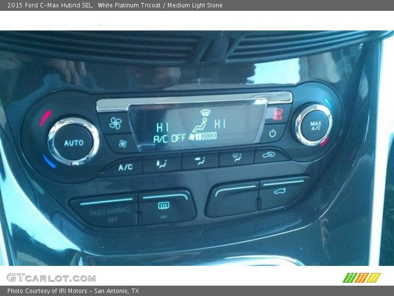 White Platinum Tricoat / Medium Light Stone 2015 Ford C-Max Hybrid SEL