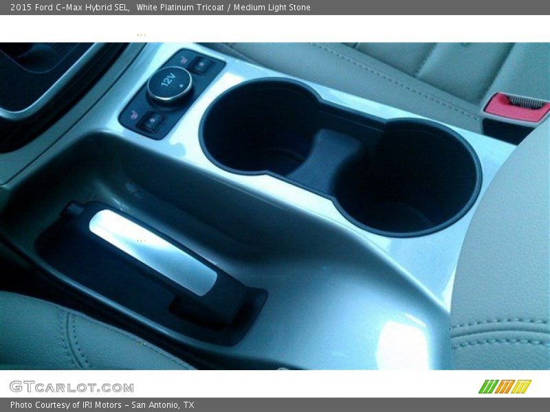 White Platinum Tricoat / Medium Light Stone 2015 Ford C-Max Hybrid SEL