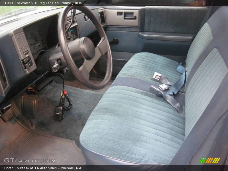 White / Blue 1991 Chevrolet S10 Regular Cab
