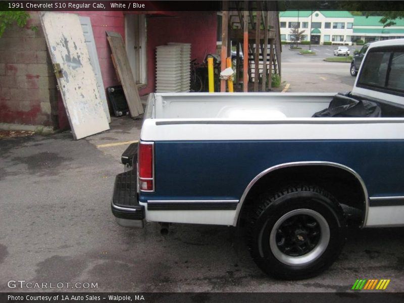 White / Blue 1991 Chevrolet S10 Regular Cab