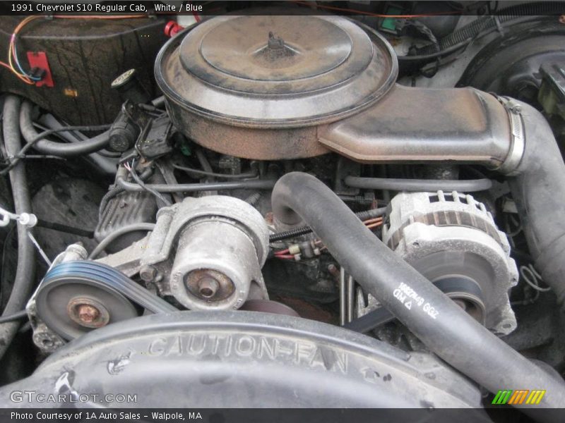 White / Blue 1991 Chevrolet S10 Regular Cab