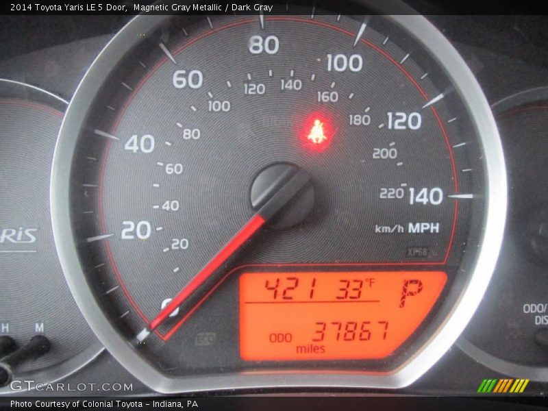 Magnetic Gray Metallic / Dark Gray 2014 Toyota Yaris LE 5 Door