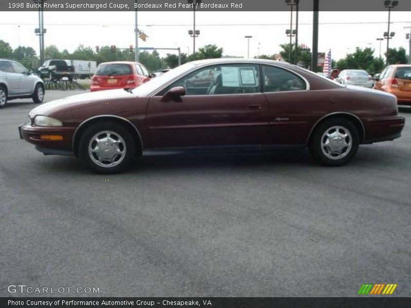 Bordeaux Red Pearl / Bordeaux Red 1998 Buick Riviera Supercharged Coupe