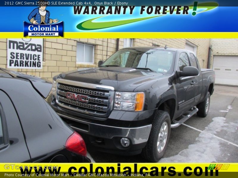 Onyx Black / Ebony 2012 GMC Sierra 2500HD SLE Extended Cab 4x4