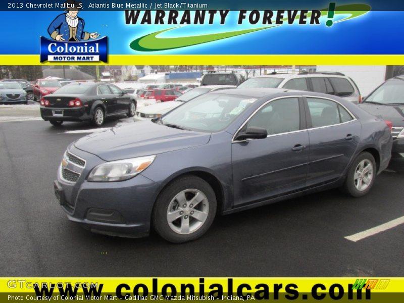 Atlantis Blue Metallic / Jet Black/Titanium 2013 Chevrolet Malibu LS