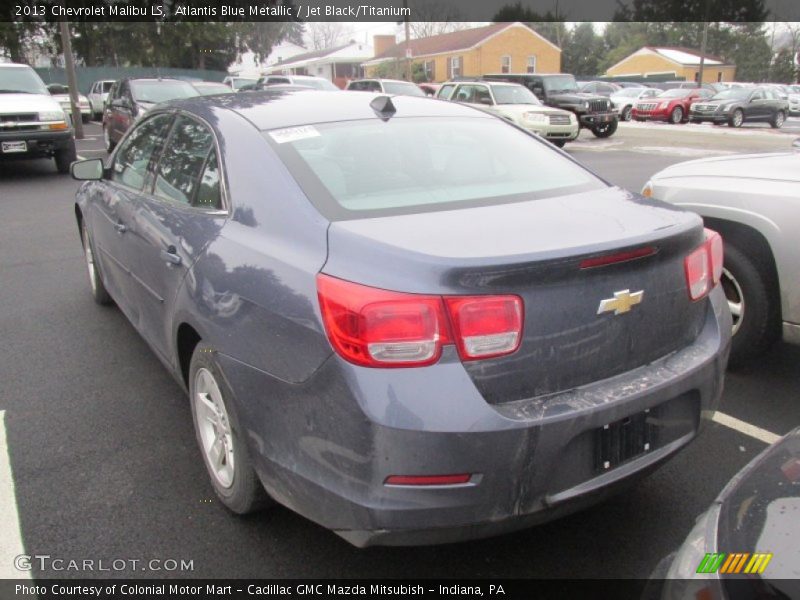 Atlantis Blue Metallic / Jet Black/Titanium 2013 Chevrolet Malibu LS