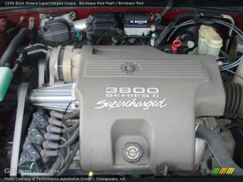 Bordeaux Red Pearl / Bordeaux Red 1998 Buick Riviera Supercharged Coupe