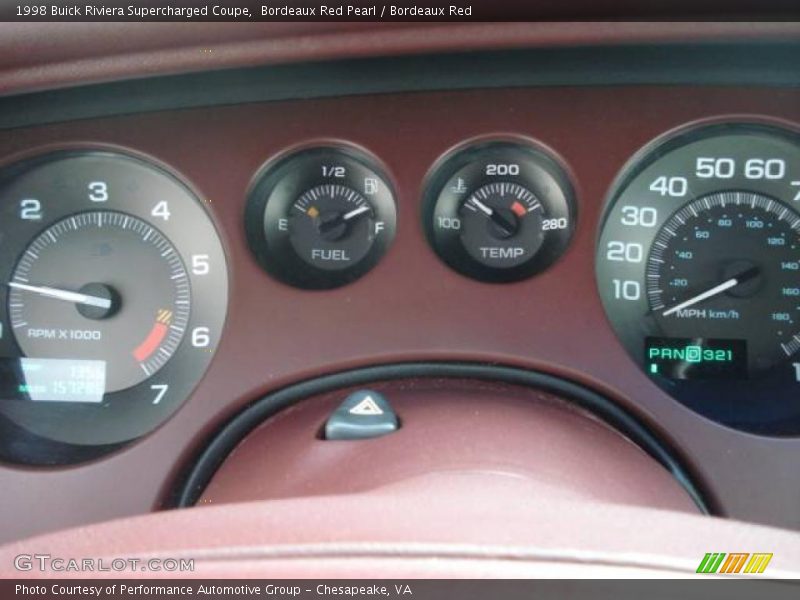 Bordeaux Red Pearl / Bordeaux Red 1998 Buick Riviera Supercharged Coupe