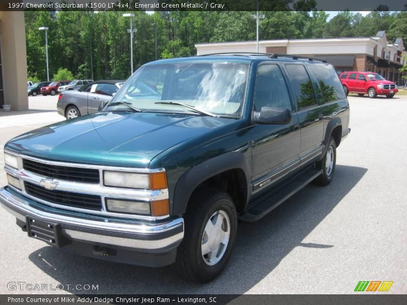 Emerald Green Metallic / Gray 1997 Chevrolet Suburban K1500 LT 4x4