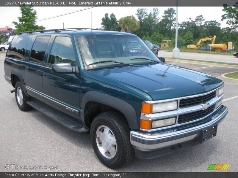 Emerald Green Metallic / Gray 1997 Chevrolet Suburban K1500 LT 4x4