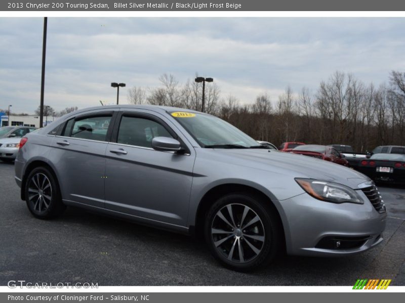 Billet Silver Metallic / Black/Light Frost Beige 2013 Chrysler 200 Touring Sedan