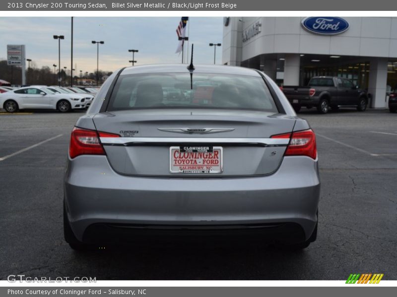 Billet Silver Metallic / Black/Light Frost Beige 2013 Chrysler 200 Touring Sedan