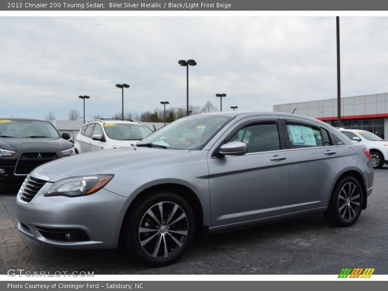 Billet Silver Metallic / Black/Light Frost Beige 2013 Chrysler 200 Touring Sedan