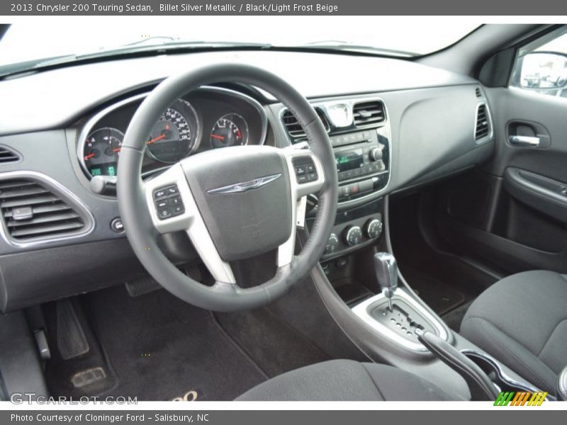 Billet Silver Metallic / Black/Light Frost Beige 2013 Chrysler 200 Touring Sedan