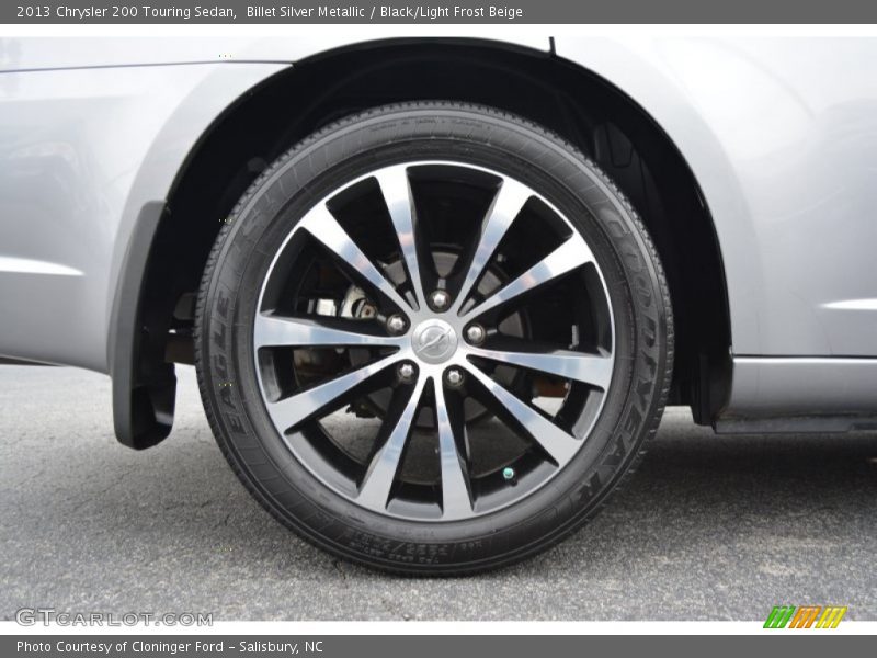 Billet Silver Metallic / Black/Light Frost Beige 2013 Chrysler 200 Touring Sedan