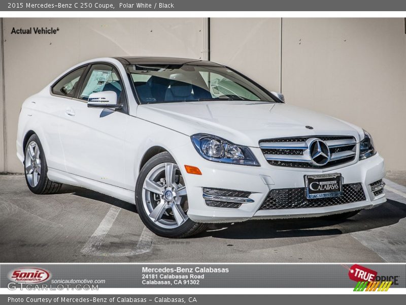 Polar White / Black 2015 Mercedes-Benz C 250 Coupe