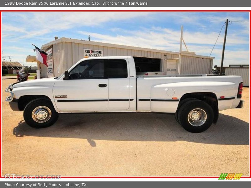 Bright White / Tan/Camel 1998 Dodge Ram 3500 Laramie SLT Extended Cab