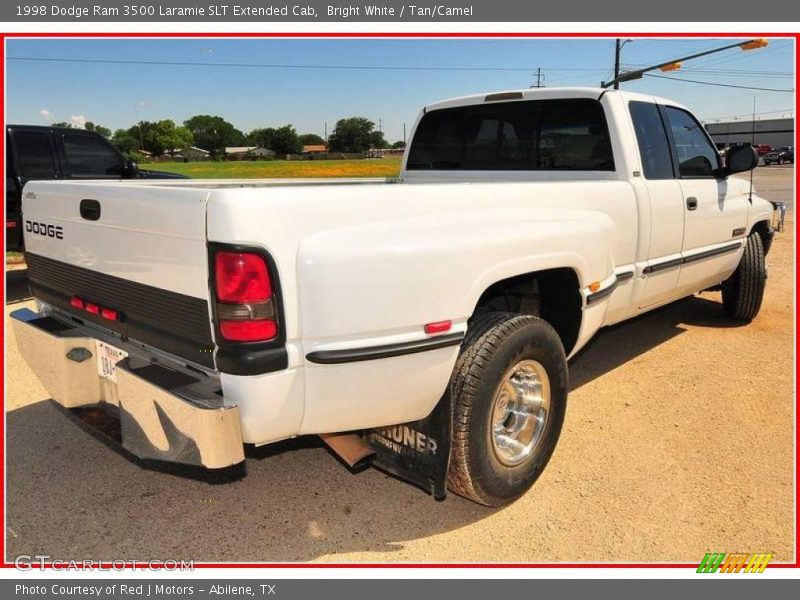 Bright White / Tan/Camel 1998 Dodge Ram 3500 Laramie SLT Extended Cab