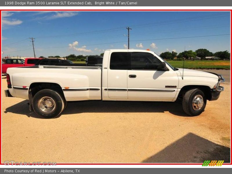 Bright White / Tan/Camel 1998 Dodge Ram 3500 Laramie SLT Extended Cab