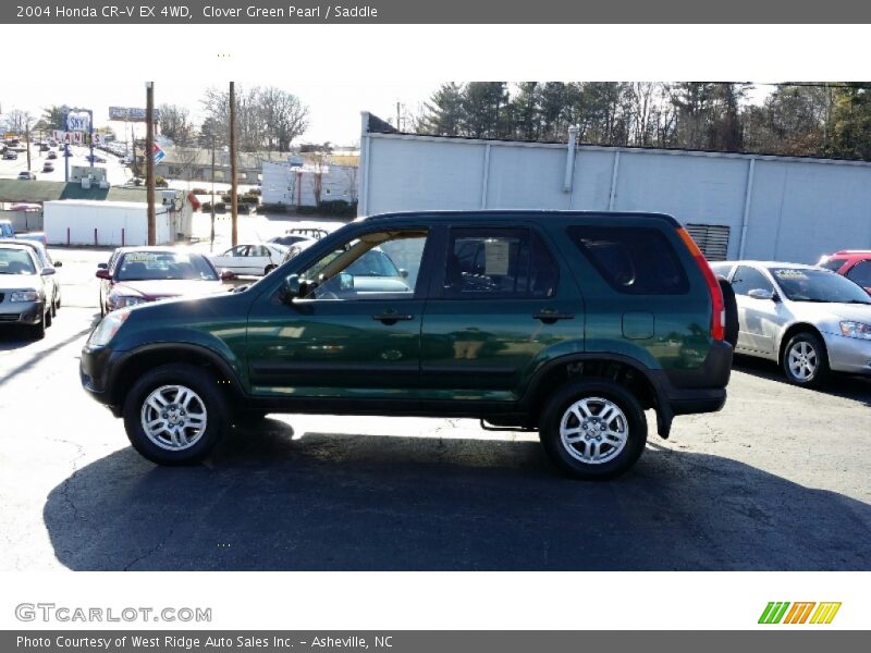 Clover Green Pearl / Saddle 2004 Honda CR-V EX 4WD